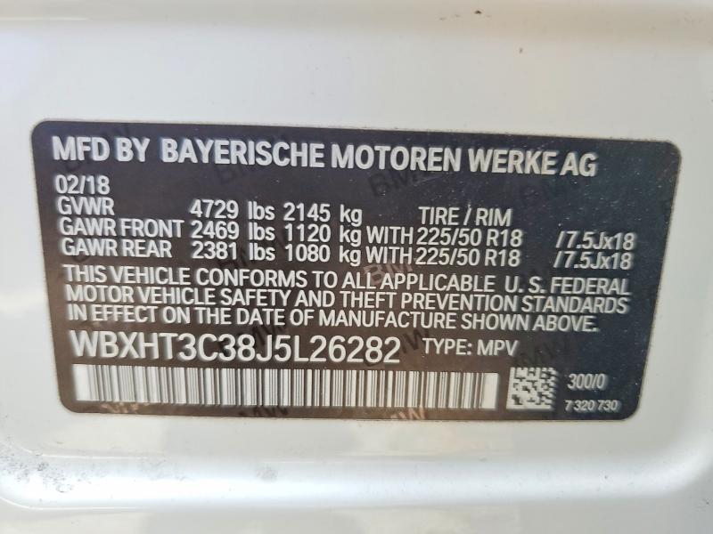 Aukcja sprzedaży 2018 Bmw X1, vin: WBXHT3C38J5L26282, numer aukcji: 64514316