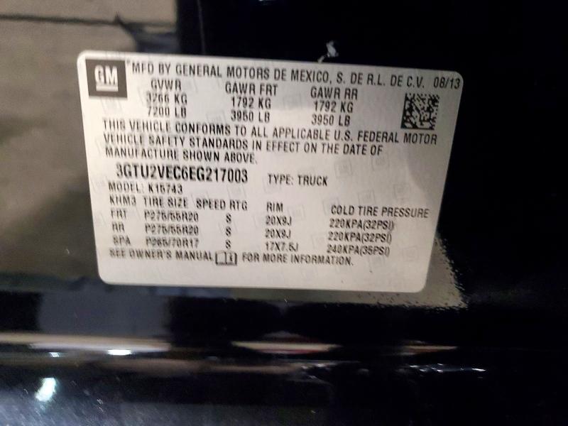 64595336 :رقم المزاد ، 3GTU2VEC6EG217003 vin ، 2014 Gmc Sierra مزاد بيع