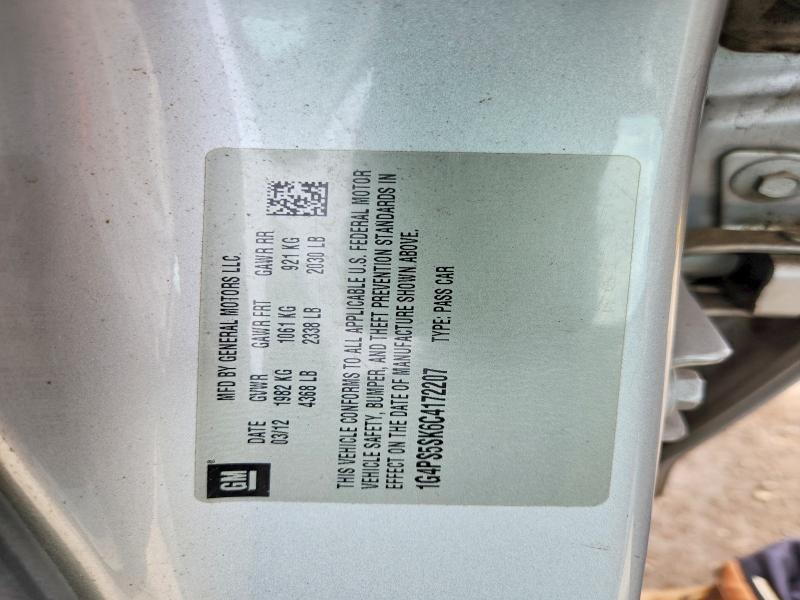66806716 :رقم المزاد ، 1G4PS5SK6C4172207 vin ، 2012 Buick Verano مزاد بيع
