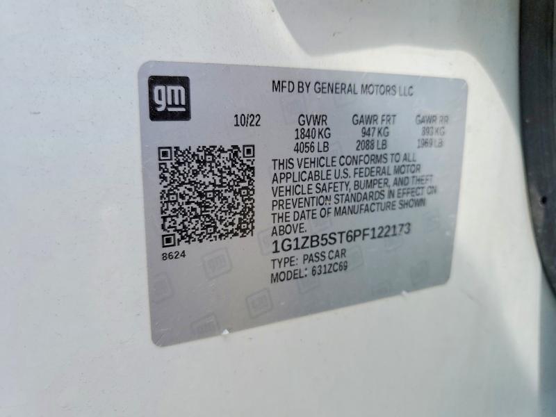 65204856 :رقم المزاد ، 1G1ZB5ST6PF122173 vin ، 2023 Chevrolet Malibu مزاد بيع