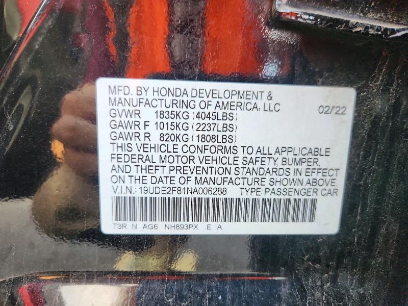 Продажа на аукционе авто 2022 Acura Ilx, vin: 19UDE2F81NA006288, номер лота: 64083656