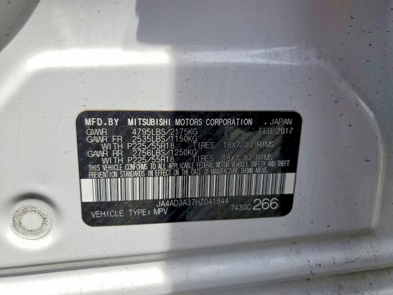 Продаж на аукціоні авто 2017 Mitsubishi Outlander, vin: JA4AD3A37HZ041844, номер лоту: 66581976