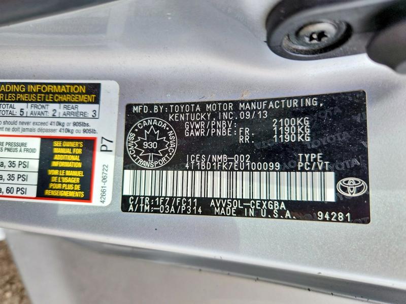 Aukcja sprzedaży 2014 Toyota Camry, vin: 4T1BD1FK7EU100099, numer aukcji: 65265196