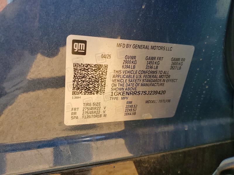 65451976 :رقم المزاد ، 1GKENRRS7SJ239420 vin ، 2025 Gmc Acadia مزاد بيع