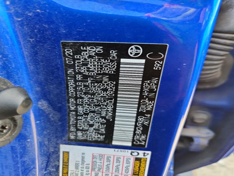Aukcja sprzedaży 2020 Toyota C-hr, vin: JTNKHMBX0L1093292, numer aukcji: 64554126