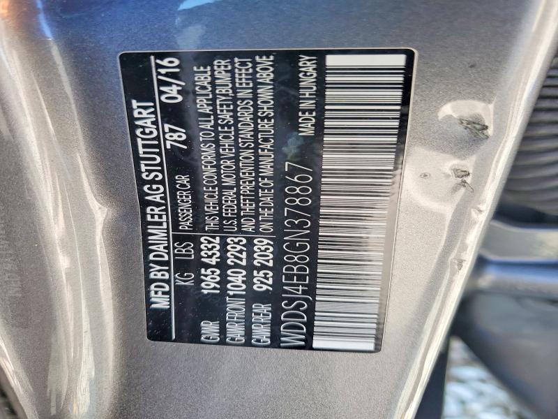 Aukcja sprzedaży 2016 Mercedes-benz Cla, vin: WDDSJ4EB8GN378867, numer aukcji: 66534316