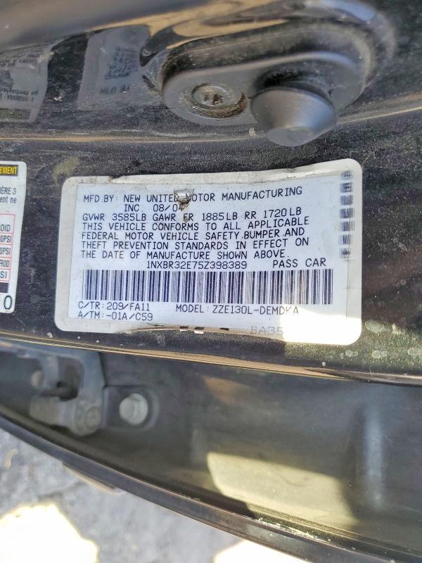 Продажа на аукционе авто 2005 Toyota Corolla, vin: 1NXBR32E75Z398389, номер лота: 63230736