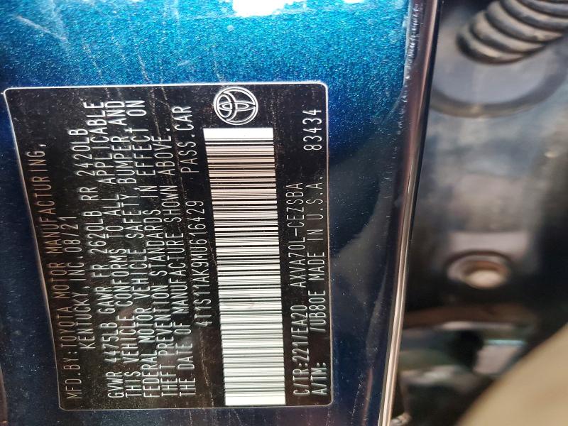 Aukcja sprzedaży 2021 Toyota Camry, vin: 4T1S11AK9MU616429, numer aukcji: 66142706