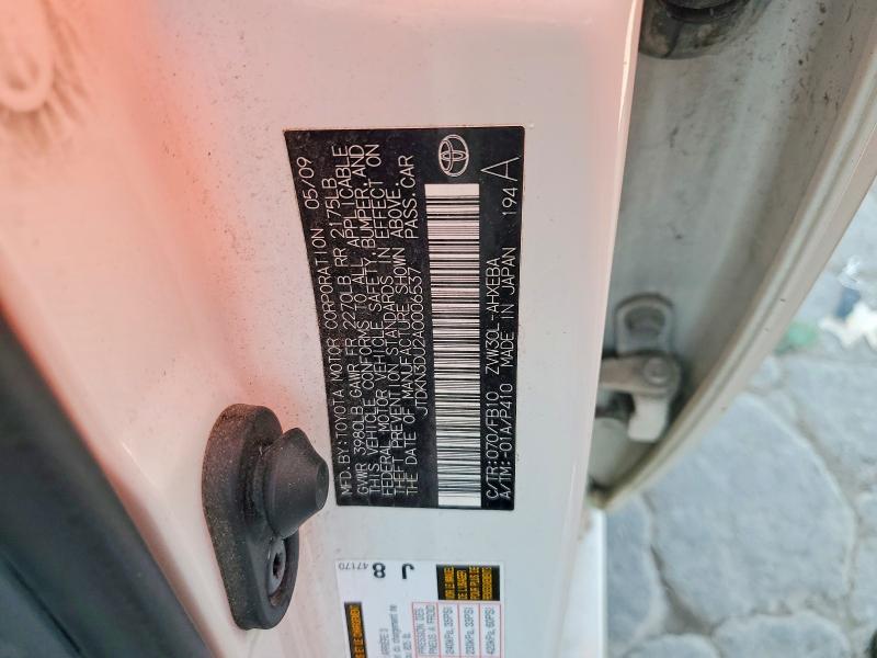 Aukcja sprzedaży 2010 Toyota Prius, vin: JTDKN3DU2A0006537, numer aukcji: 65213796