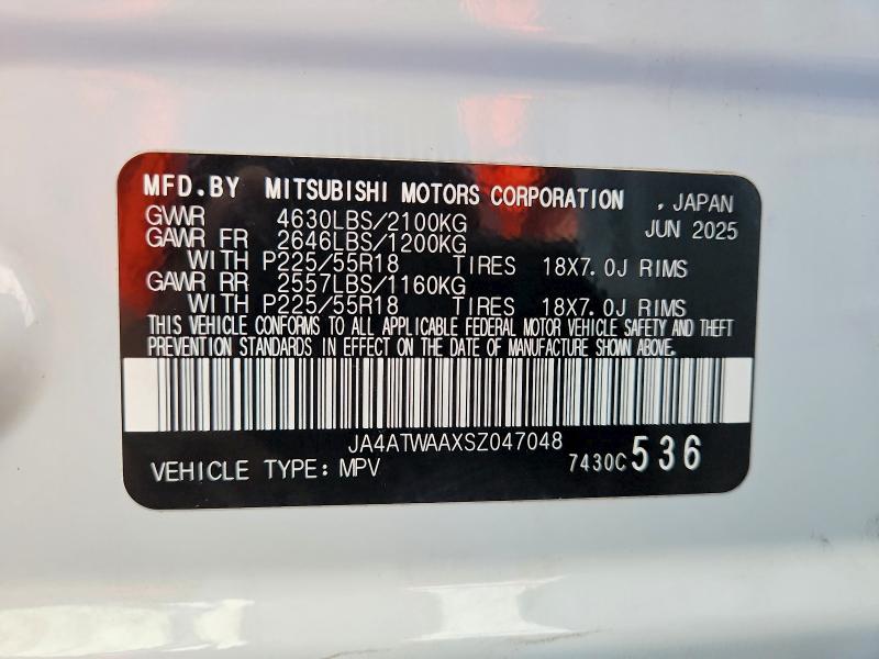 Aukcja sprzedaży 2025 Mitsubishi Eclipse Cross, vin: JA4ATWAAXSZ047048, numer aukcji: 64518146