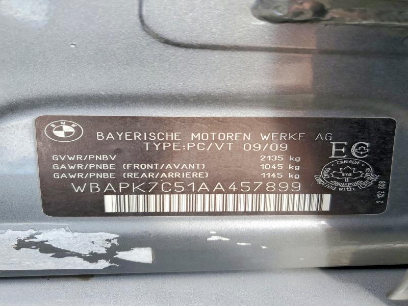 67006656 :رقم المزاد ، WBAPK7C51AA457899 vin ، 2010 Bmw 328 مزاد بيع