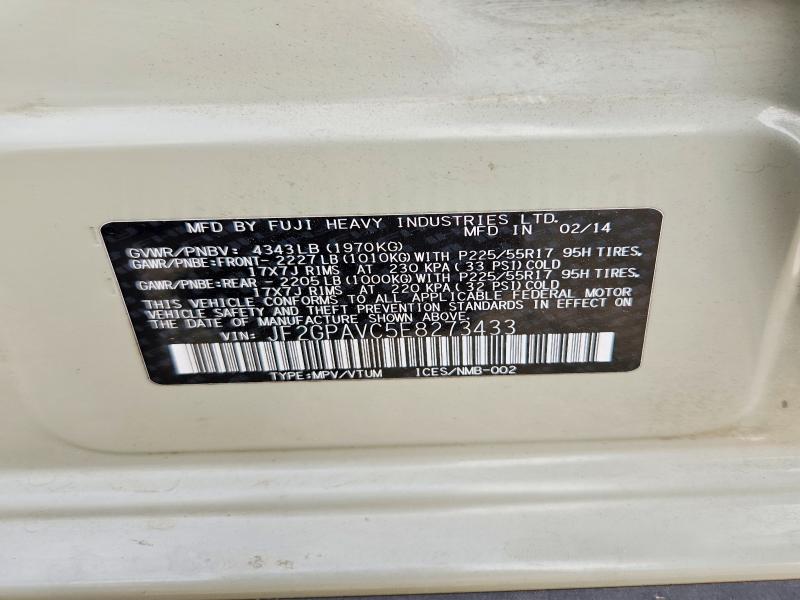 Aukcja sprzedaży 2014 Subaru Xv Crosstrek, vin: JF2GPAVC5E8273433, numer aukcji: 66234286