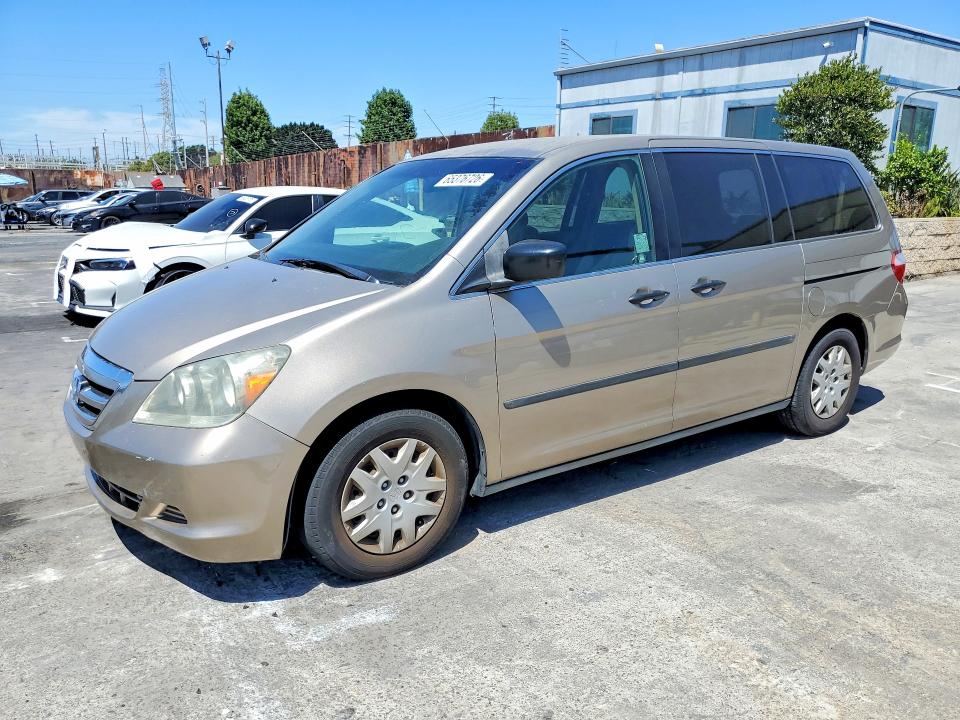 2007 Honda Odyssey მანქანა იყიდება აუქციონზე, vin: 5FNRL38237B058816, აუქციონის ნომერი: 65376726