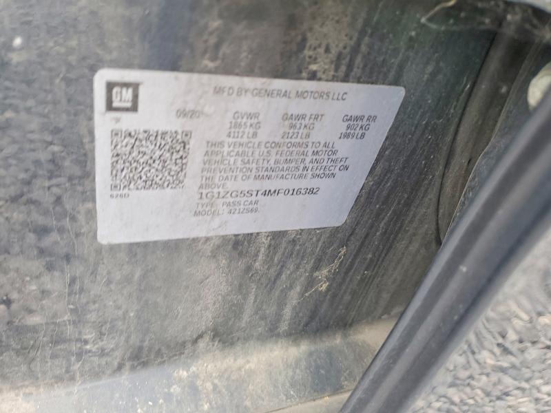 2021 Chevrolet Malibu მანქანა იყიდება აუქციონზე, vin: 1G1ZG5ST4MF016382, აუქციონის ნომერი: 65375996