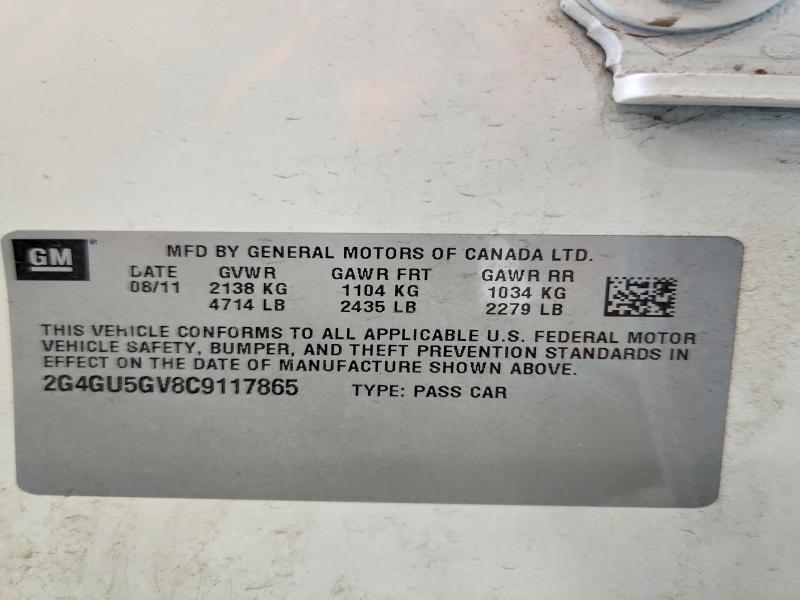 Продажа на аукционе авто 2012 Buick Regal, vin: 2G4GU5GV8C9117865, номер лота: 66308006