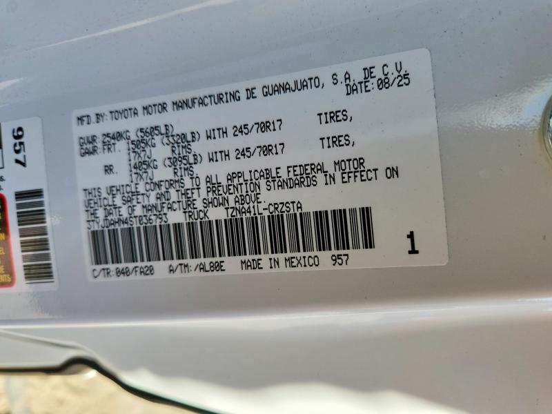 Aukcja sprzedaży 2025 Toyota Tacoma, vin: 3TYJDAHN4ST036793, numer aukcji: 66208926