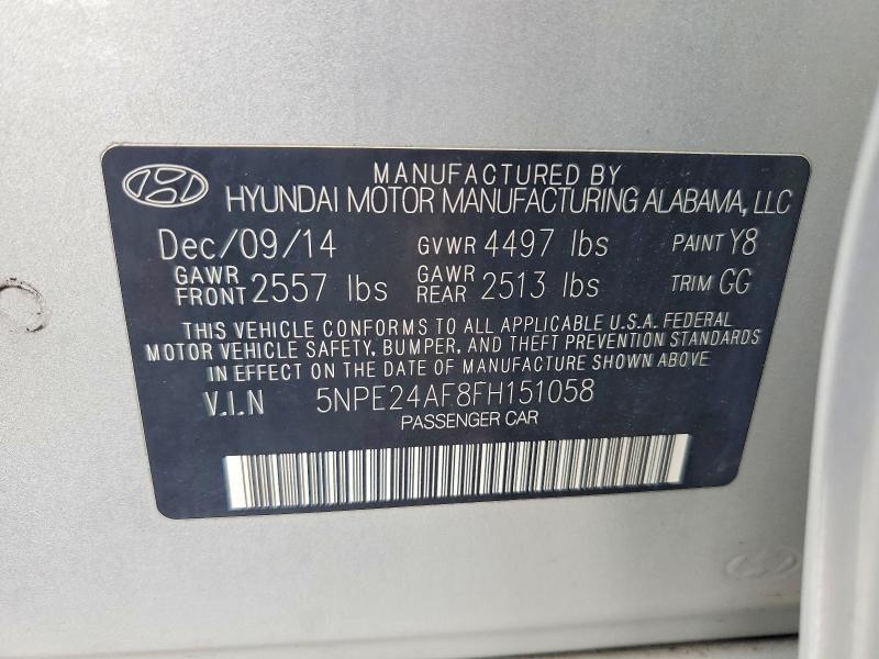 Продажа на аукционе авто 2015 Hyundai Sonata, vin: 5NPE24AF8FH151058, номер лота: 65756856