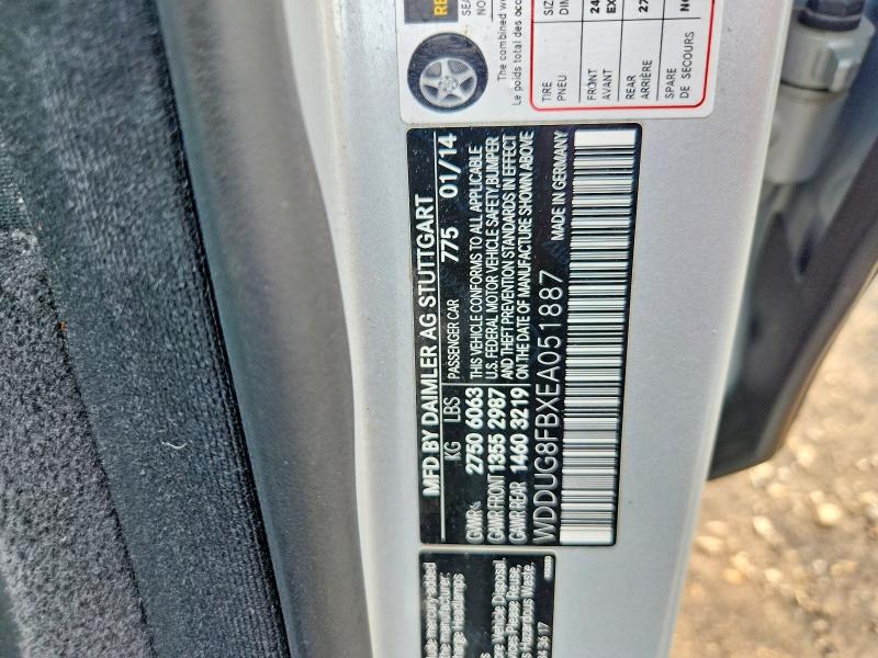Aukcja sprzedaży 2014 Mercedes-benz S, vin: WDDUG8FBXEA051887, numer aukcji: 63795196