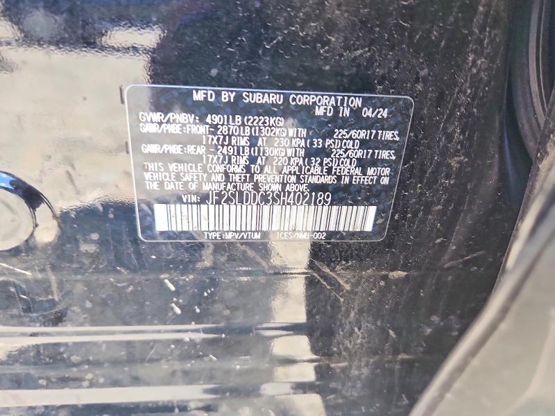 Продаж на аукціоні авто 2025 Subaru Forester, vin: JF2SLDDC3SH402189, номер лоту: 65487956