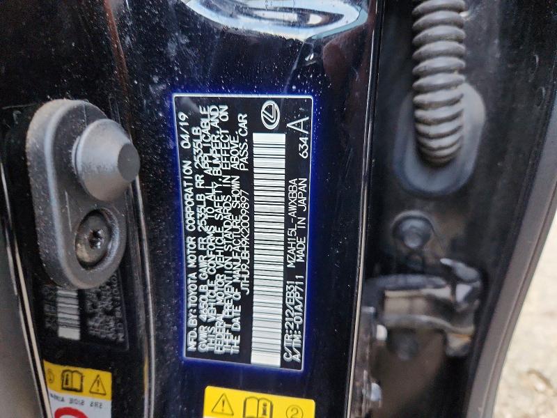 64077706 :رقم المزاد ، JTHU9JBH9K2009897 vin ، 2019 Lexus Ux مزاد بيع