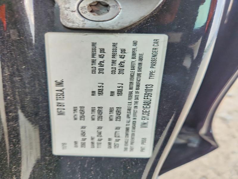 Aukcja sprzedaży 2020 Tesla Model 3, vin: 5YJ3E1EA8LF591013, numer aukcji: 66824976