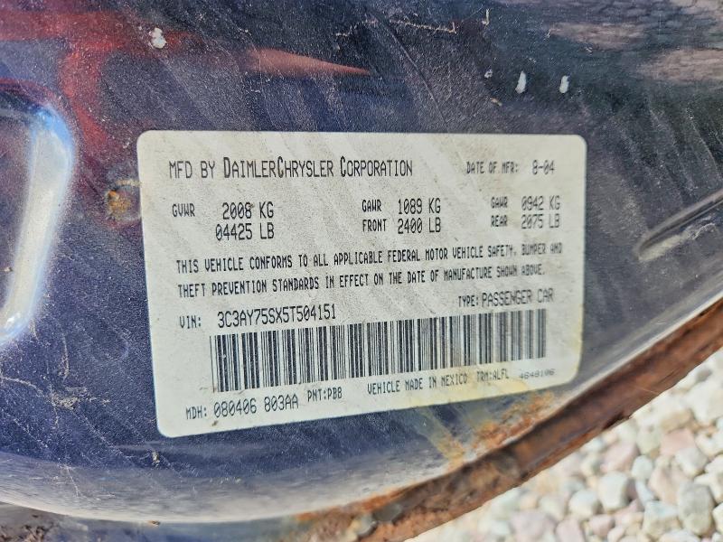 Aukcja sprzedaży 2005 Chrysler Pt Cruiser, vin: 3C3AY75SX5T504151, numer aukcji: 63868446