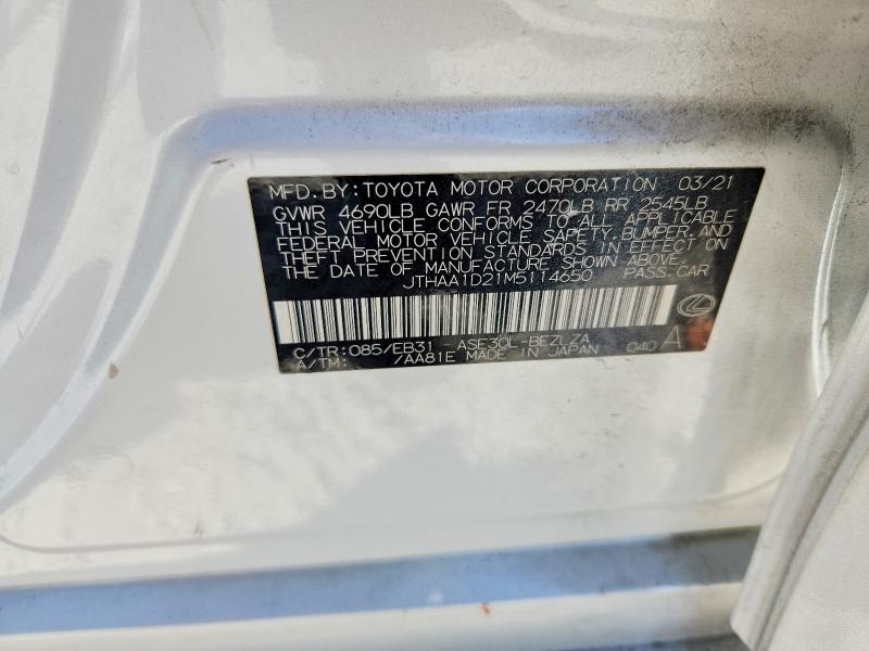 Продажа на аукционе авто 2021 Lexus Is, vin: JTHAA1D21M5114650, номер лота: 66297136