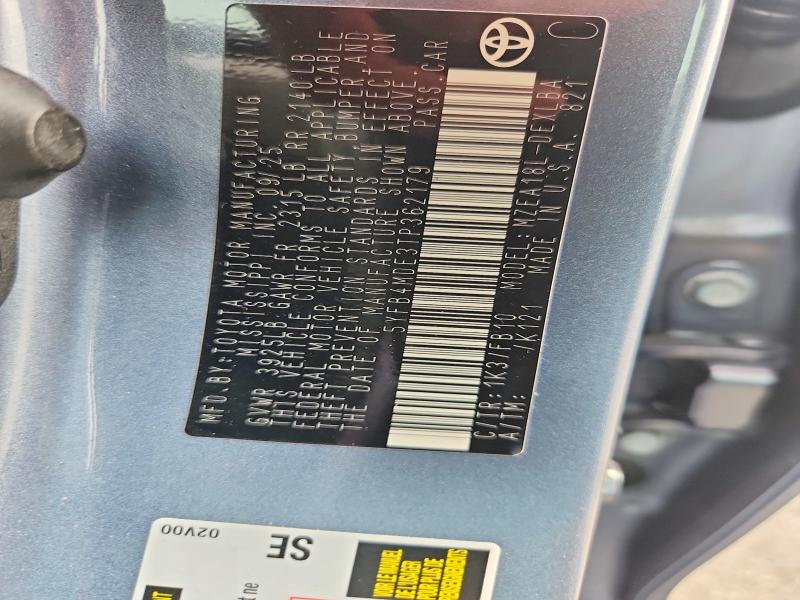 63855546 :رقم المزاد ، 5YFB4MDE3TP362179 vin ، 2026 Toyota Corolla مزاد بيع