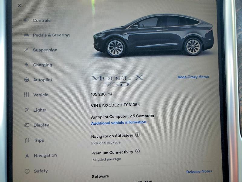 Aukcja sprzedaży 2017 Tesla Model X, vin: 5YJXCDE21HF061054, numer aukcji: 65266596