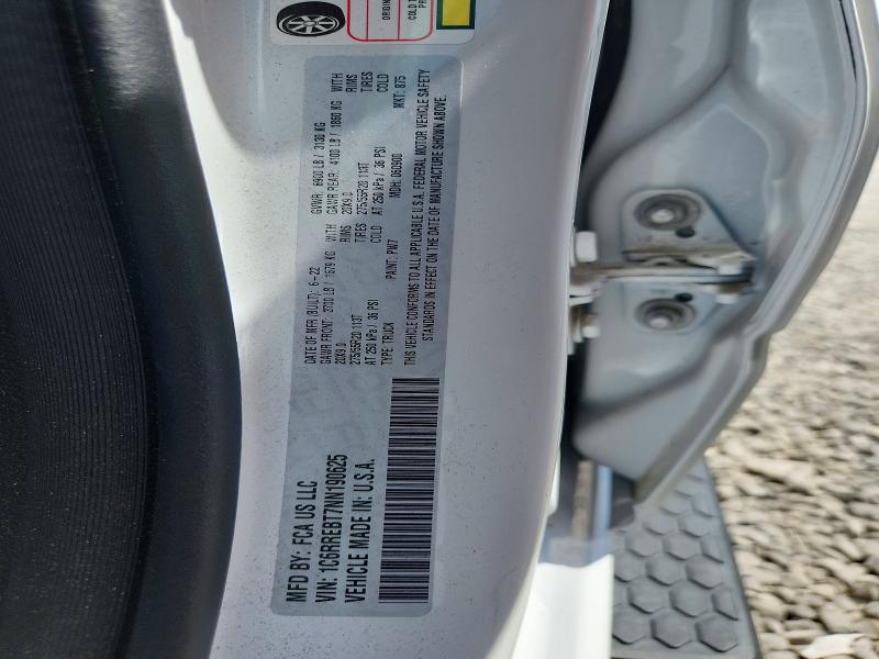 Aukcja sprzedaży 2022 Ram 1500, vin: 1C6RREBT7NN190625, numer aukcji: 63172036