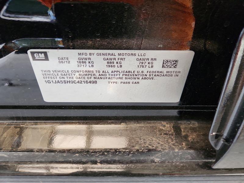 Продаж на аукціоні авто 2012 Chevrolet Sonic, vin: 1G1JA5SH9C4216498, номер лоту: 65930426