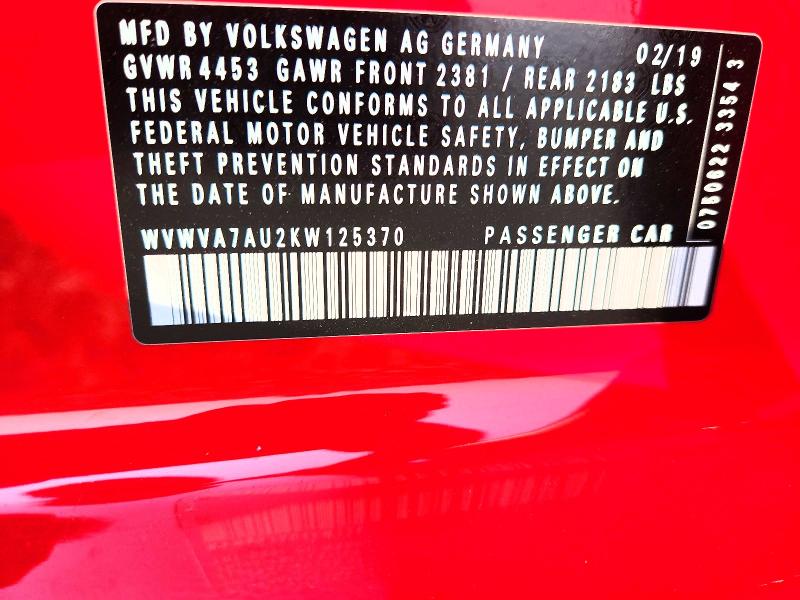 Aukcja sprzedaży 2019 Volkswagen Golf R, vin: WVWVA7AU2KW125370, numer aukcji: 64439566