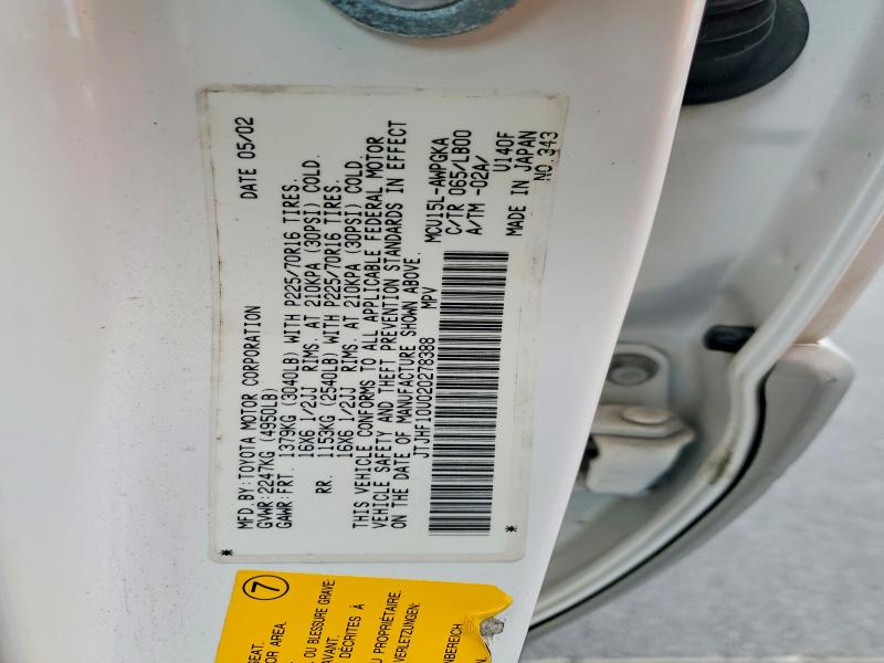 Продажа на аукционе авто 2002 Lexus Rx, vin: JTJHF10U020278388, номер лота: 65182666