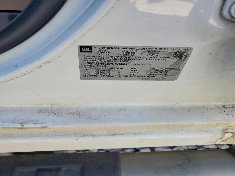 64467456 :رقم المزاد ، 3GTU2NEC5HG475534 vin ، 2017 Gmc Sierra مزاد بيع