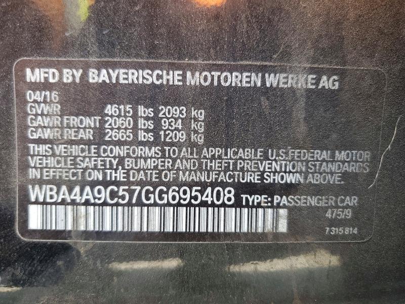 Aukcja sprzedaży 2016 Bmw 428, vin: WBA4A9C57GG695408, numer aukcji: 64136306