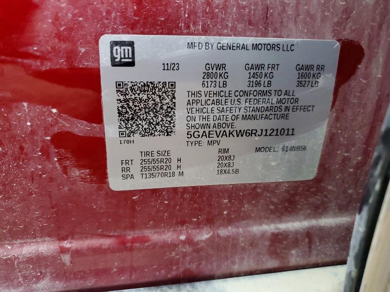 Продаж на аукціоні авто 2024 Buick Enclave, vin: 5GAEVAKW6RJ121011, номер лоту: 63588206