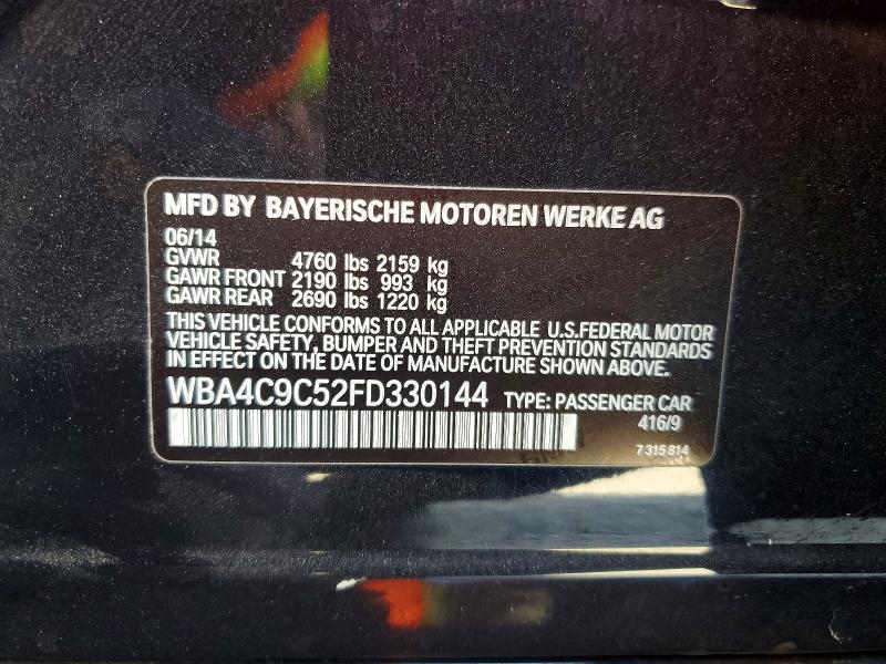 67400926 :رقم المزاد ، WBA4C9C52FD330144 vin ، 2015 Bmw 428 مزاد بيع
