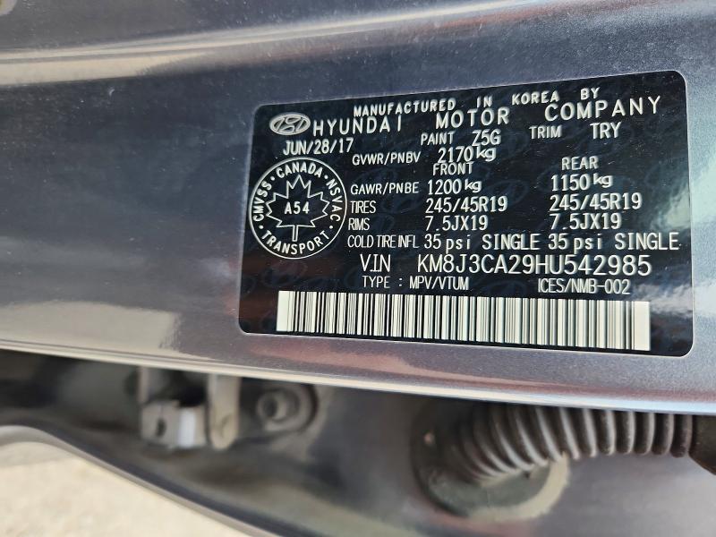 Aukcja sprzedaży 2017 Hyundai Tucson, vin: KM8J3CA29HU542985, numer aukcji: 64439616