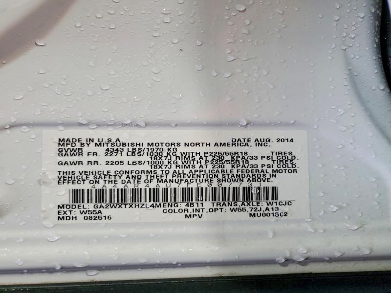 64640886 :رقم المزاد ، 4A4AR4AU7FE007731 vin ، 2015 Mitsubishi Outlander Sport مزاد بيع