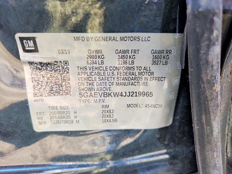 Aukcja sprzedaży 2018 Buick Enclave, vin: 5GAEVBKW4JJ219965, numer aukcji: 65241166