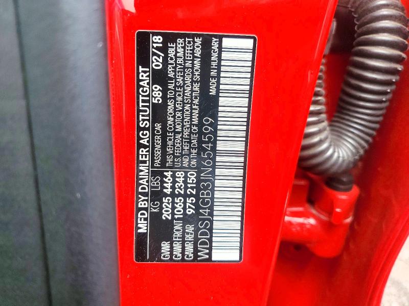 64992256 :رقم المزاد ، WDDSJ4GB3JN654599 vin ، 2018 Mercedes-benz Cla مزاد بيع