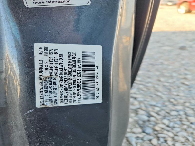 Продаж на аукціоні авто 2012 Honda Odyssey, vin: 5FNRL5H99CB122778, номер лоту: 63610186
