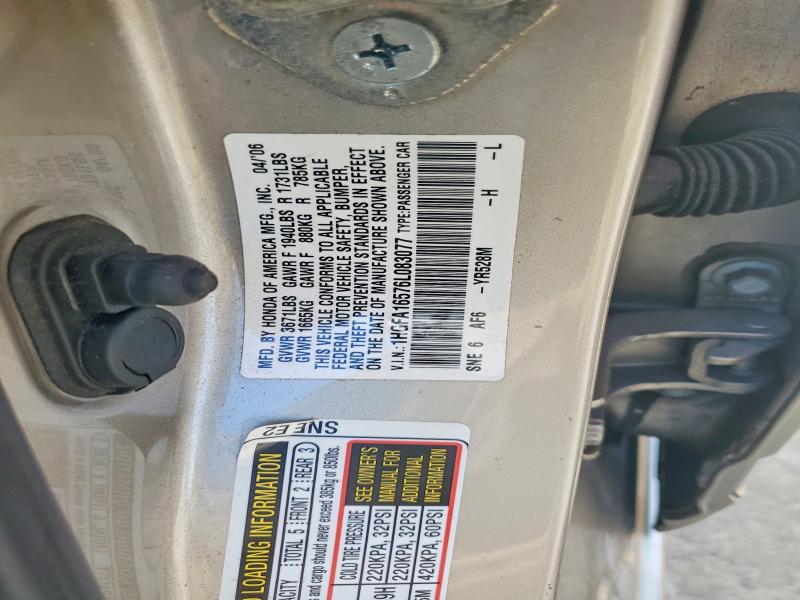 Aukcja sprzedaży 2006 Honda Civic, vin: 1HGFA16576L083077, numer aukcji: 66380336