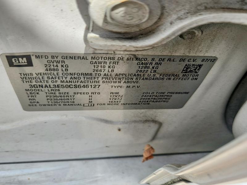 Продажа на аукционе авто 2012 Chevrolet Captiva, vin: 3GNAL3E50CS646127, номер лота: 61027416