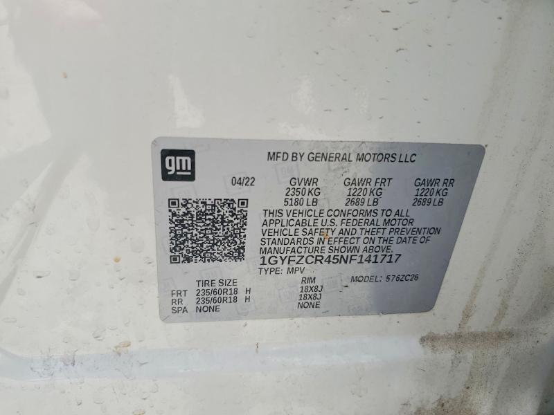 2022 Cadillac Xt4 მანქანა იყიდება აუქციონზე, vin: 1GYFZCR45NF141717, აუქციონის ნომერი: 64703106
