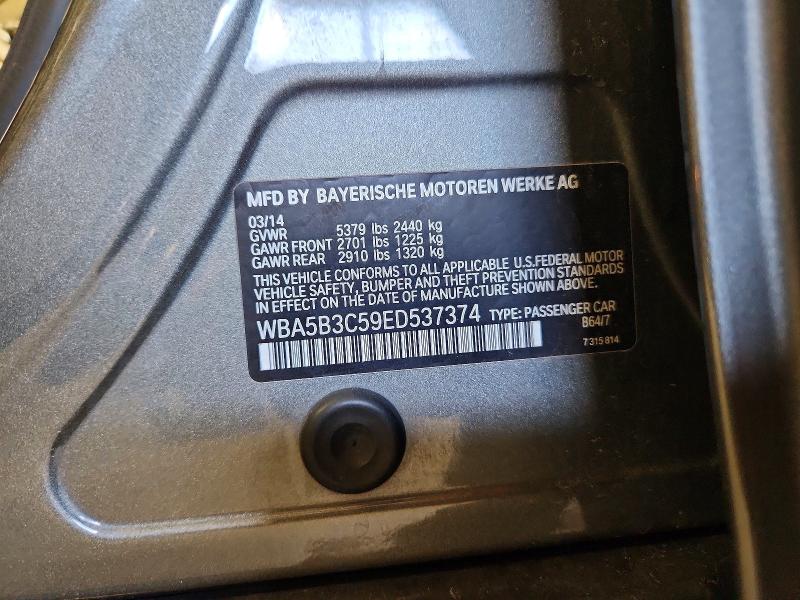 64319236 :رقم المزاد ، WBA5B3C59ED537374 vin ، 2014 Bmw 535 مزاد بيع