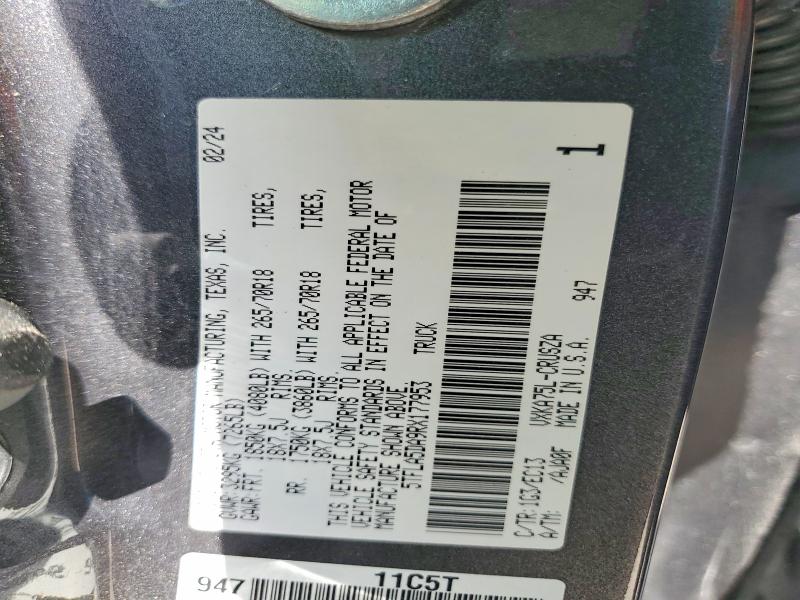 65537276 :رقم المزاد ، 5TFLA5DA9RX177953 vin ، 2024 Toyota Tundra مزاد بيع