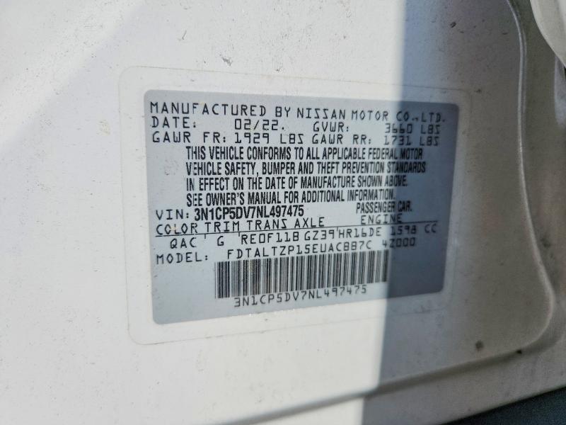 Продаж на аукціоні авто 2022 Nissan Kicks, vin: 3N1CP5DV7NL497475, номер лоту: 66440096