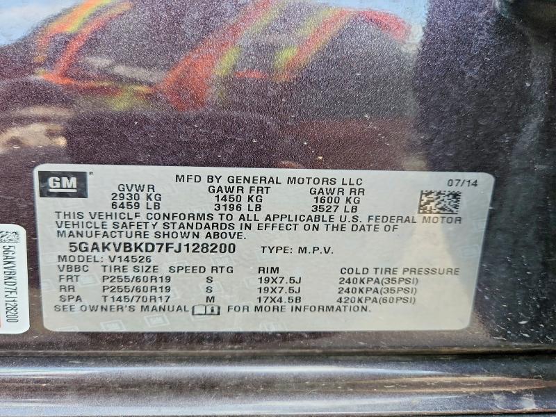Продажа на аукционе авто 2015 Buick Enclave, vin: 5GAKVBKD7FJ128200, номер лота: 63511506