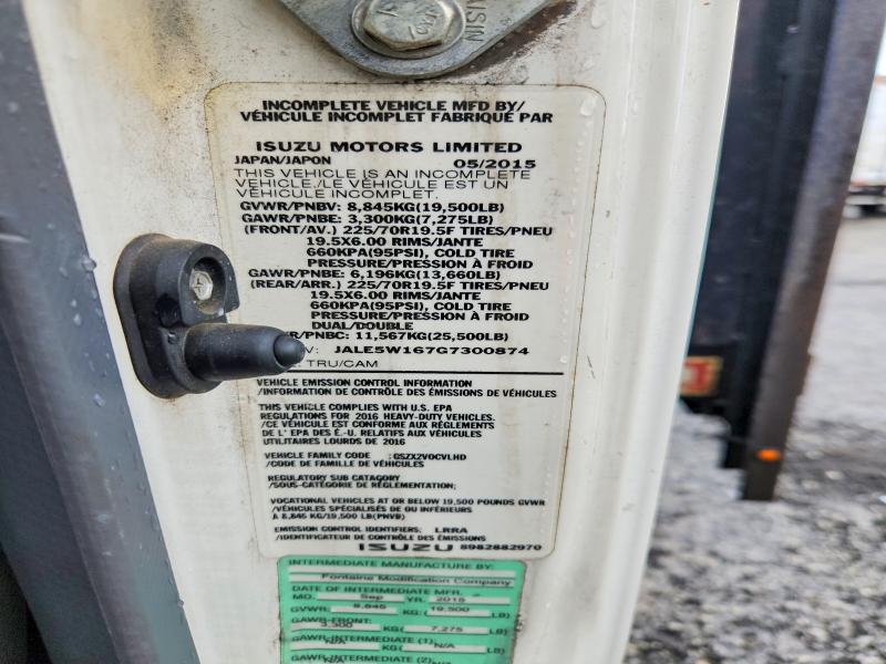 Aukcja sprzedaży 2016 Isuzu Nrr, vin: JALE5W167G7300874, numer aukcji: 66696186